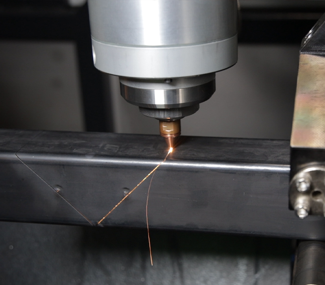 Cut rectangular tube section