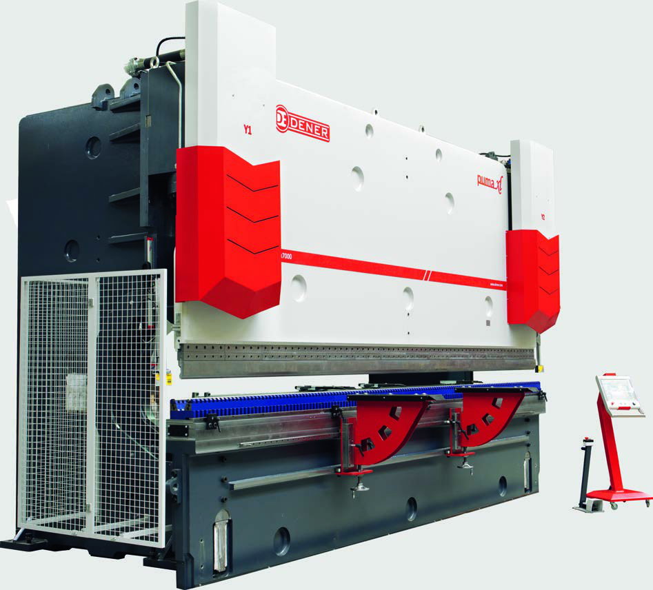 Dener PUMA XL large-frame press brake with safety guard