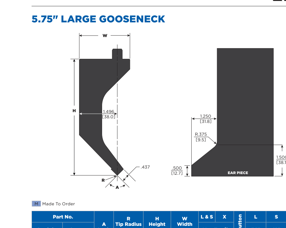 5.75" Large Gooseneck Punch